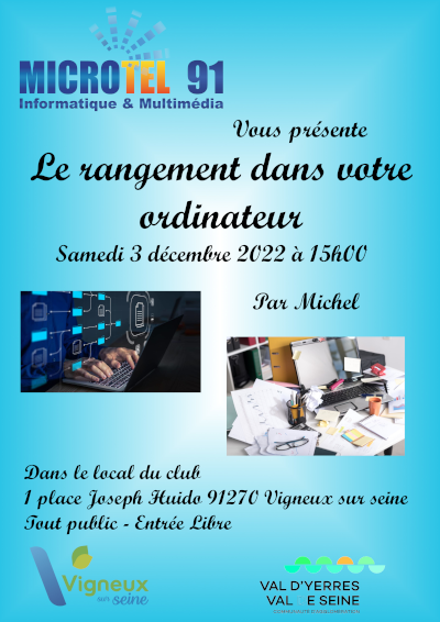 Affiche rangement des documents